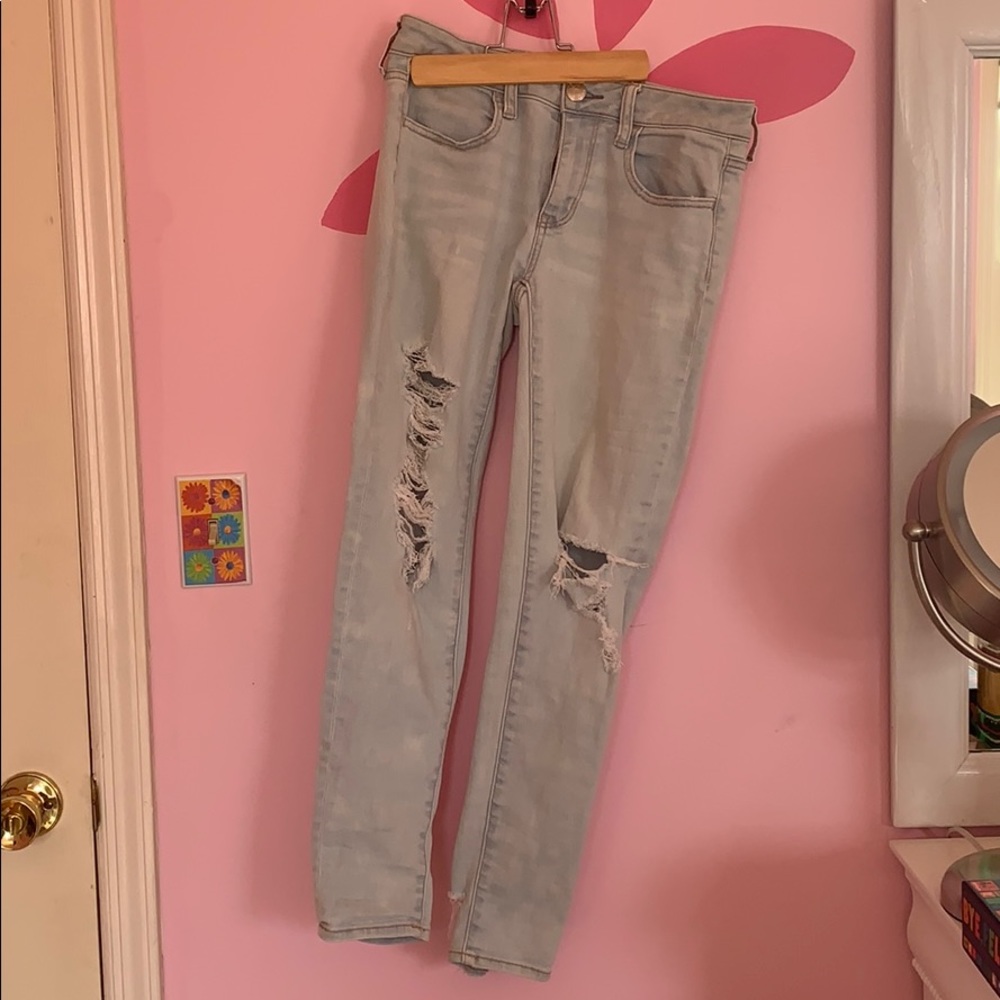 American Eagle Light Wash Super Stretch Jeans